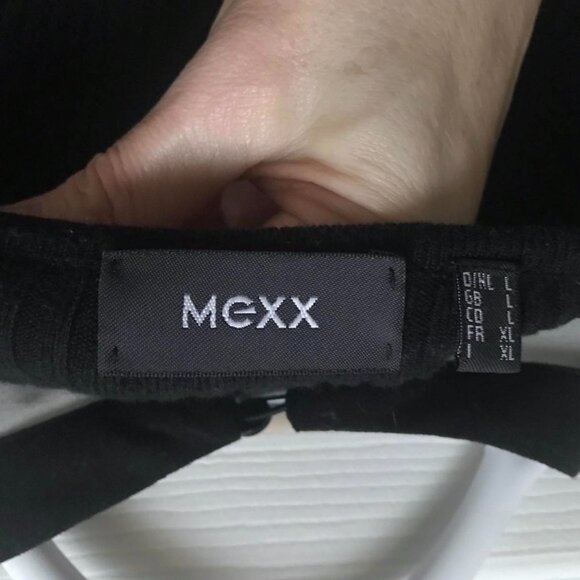 Cute Mexx Black V Neck Sweater with Pretty looped yarn on Neckline - Picture 6 of 9